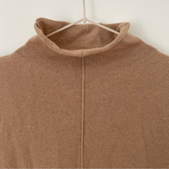 NWOT Gentle Herd cashmere and wool moc neck sweater in tan size M - Picture 7 of 10
